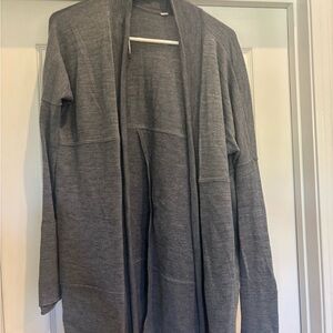 Lululemon Gray Open Front Cardigan